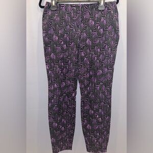 Alfani Black and Purple Patterned Pants